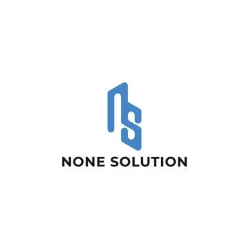 Abstract initial letter NS or SN logo in blue color isolated in white background Stock Illustration