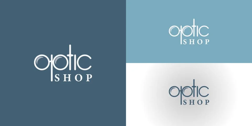 Abstract Initial Letter Optic Logo applied for Optic Shop logo design Stock Illustration