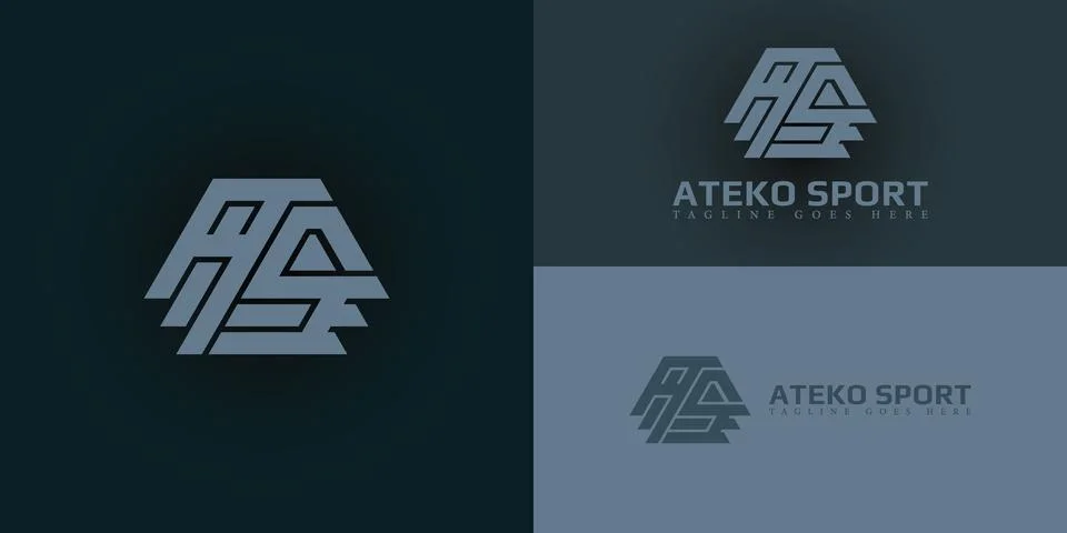 Abstract initial letter AS or SA logo in grey color Stock Illustration