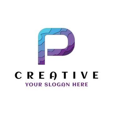 Abstract Initial Letter P Logo. Flat Vector Logo Design Template Element. Stock Illustration