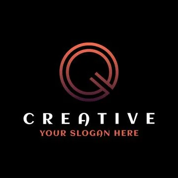 Abstract Initial Letter Q Logo. Flat Vector Logo Design Template Element. Stock Illustration