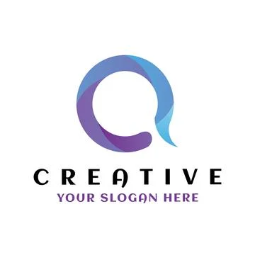 Abstract Initial Letter Q Logo. Flat Vector Logo Design Template Element. Stock Illustration