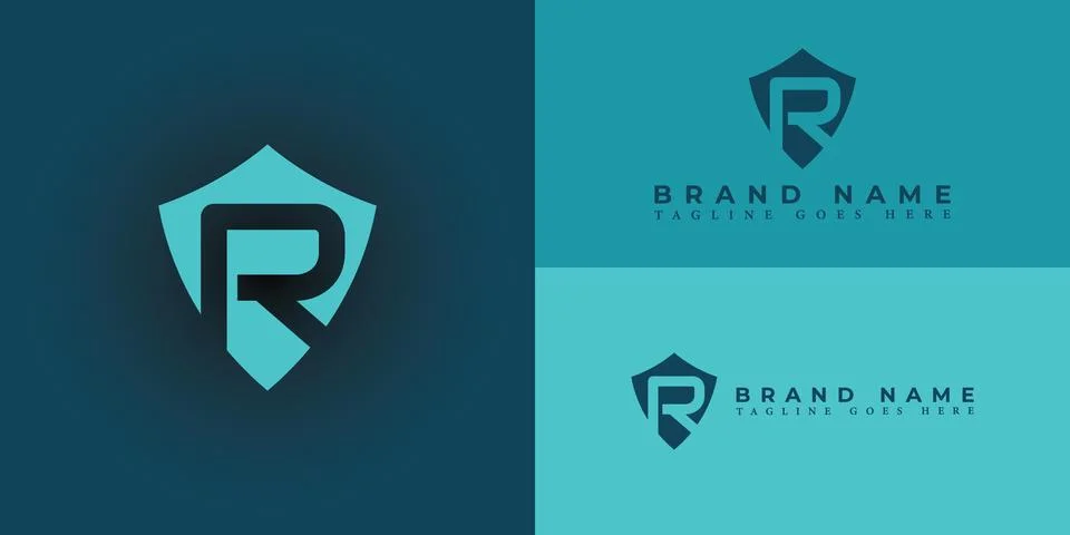 Abstract initial letter R or RR logo design on the luxury background. Stock Illustration