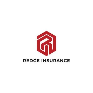 Abstract initial letter RI or IR logo in red color isolated in white background Stock Illustration