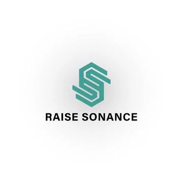 Abstract initial letter RS or SR logo in blue color isolated in white background Stock Illustration