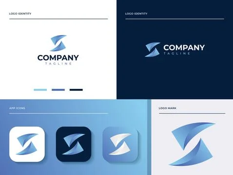 Abstract Initial Letter S Logo Vector Design Template. Illustration