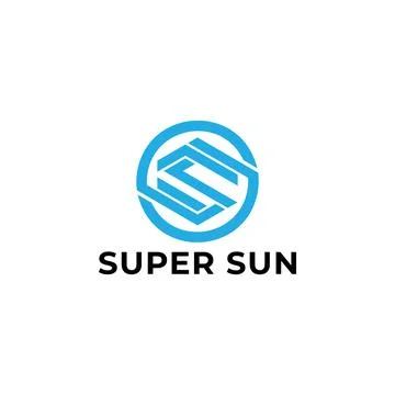 Abstract initial letter S or SS logo in blue color isolated in white background Stock Illustration