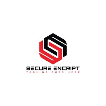 Abstract initial letter SE or ES logo in black-red color isolated in white Stock Illustration