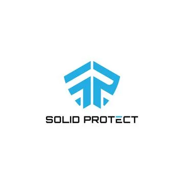 Abstract initial letter SP or PS logo in blue color isolated in white background Stock Illustration