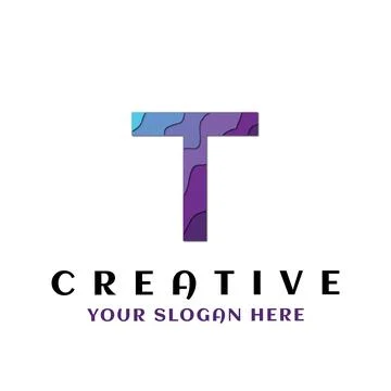Abstract Initial Letter T Logo. Flat Vector Logo Design Template Element. Stock Illustration