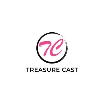 Abstract initial letter TC or CT logo in pink-black color isolated in white Stock Illustration