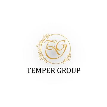 Abstract initial letter TG or GT in gold color isolated in white background. Stock Illustration