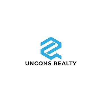 Abstract initial letter UR or RU logo in blue color isolated in white. Stock Illustration