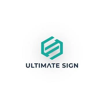 Abstract initial letter US or SU logo in green color isolated in white. Stock Illustration