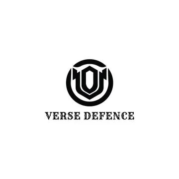 Abstract initial letter VD or DV logo in black color isolated in white Stock Illustration