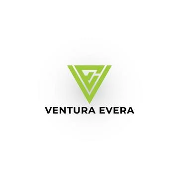 Abstract the initial letter VE or EV in green color isolated on white background Stock Illustration