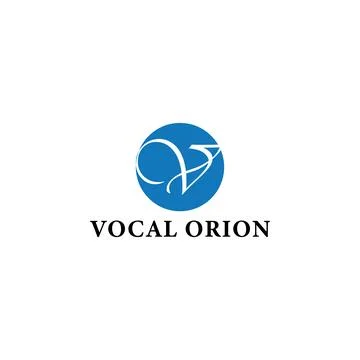 Abstract initial letter VO or OV linked round uppercase logo Stock Illustration