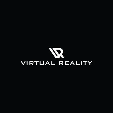 Abstract initial letter VR logo for virtual business logo design Stock Illustration