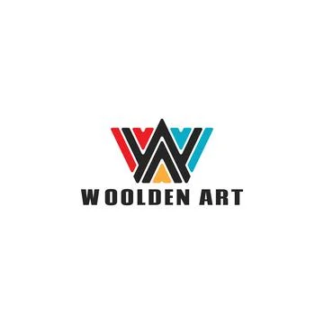 Abstract initial letter WA or AW logo in black color isolated in white. Stock Illustration