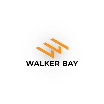 Abstract the initial letter WB or BW in orange color isolated on white Stock Illustration