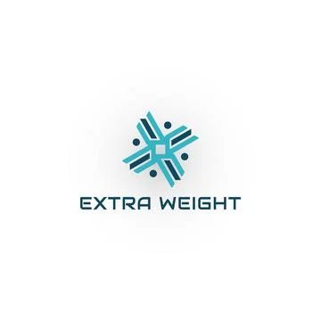 Abstract the initial letter XW or WX in blue color isolated on white background Stock Illustration