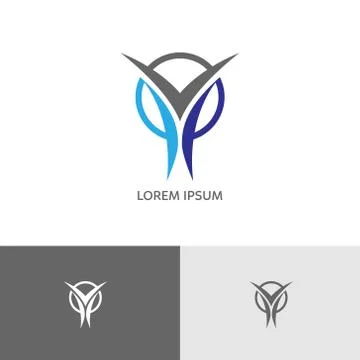 Abstract Initial Letter Y logo Sign Symbol Icon Stockillustratie