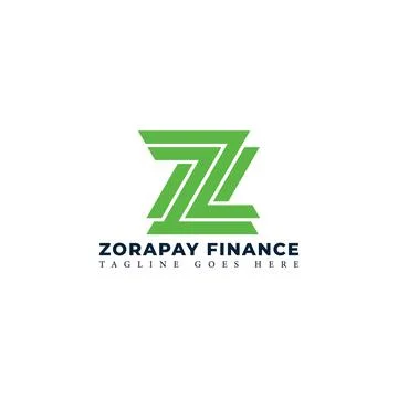 Abstract initial letter ZP or PZ logo in green color isolated in white Stock Illustration
