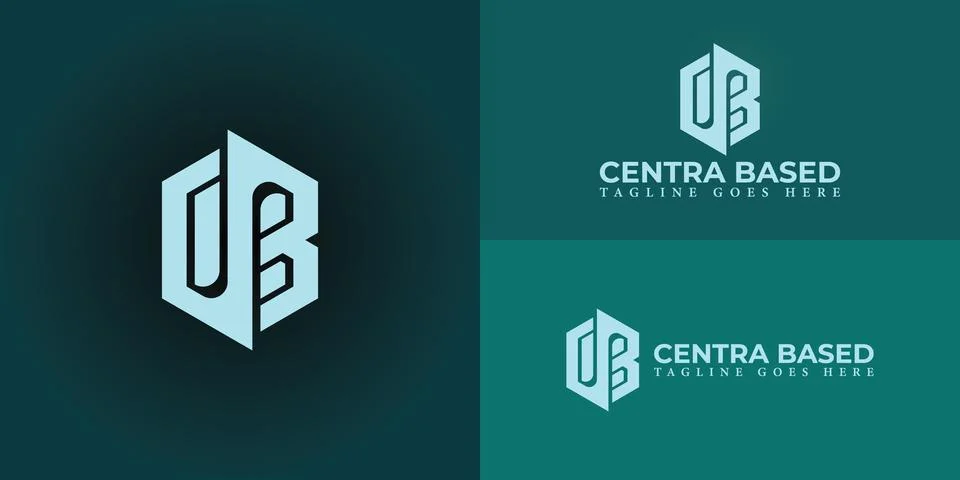 Abstract initial letters CB or BC logo in blue color Stock Illustration