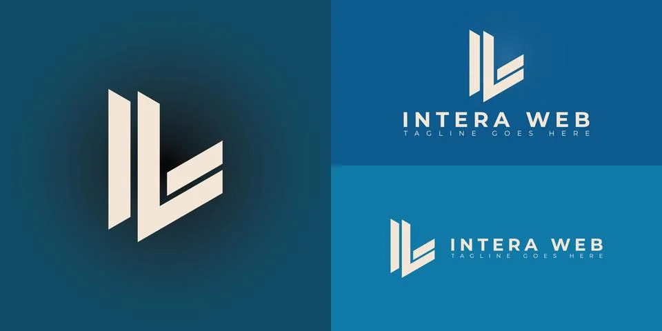 Abstract initial letters IW or WI logo in soft gold color Stock Illustration