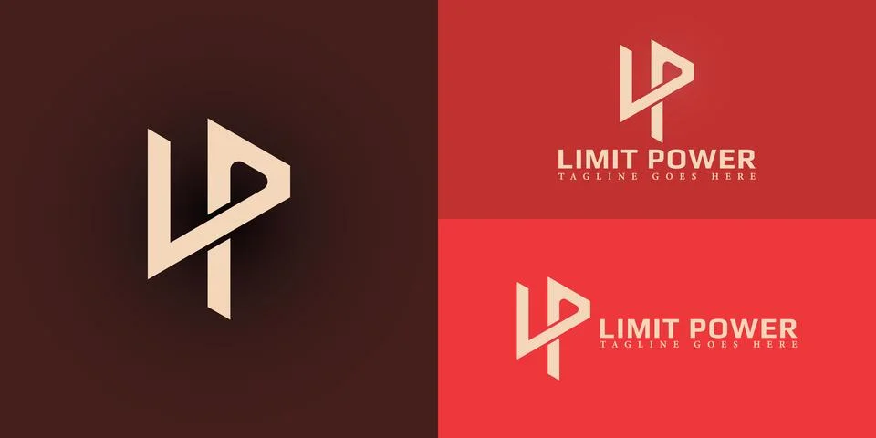 Abstract initial letters LP or PL logo in gold color Stock Illustration