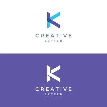 Abstract initial logo letter k with monogram concept. Logos can be used for.. Stock Illustration