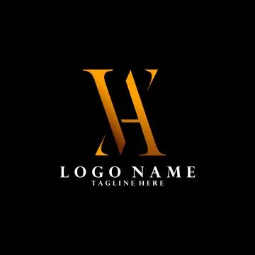 Abstract initial minimalis letter VA slice vector logo design Stock Illustration