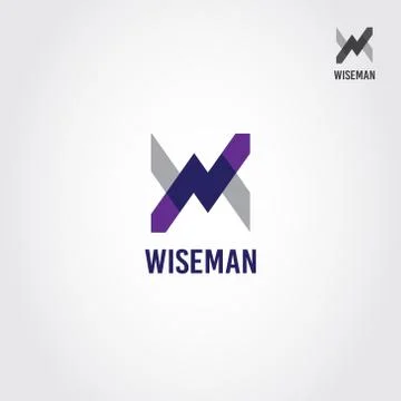 Abstract Initial WM Logo Sign Symbol Icon Stock Illustration