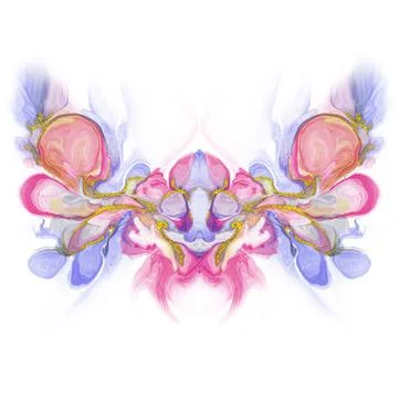 Abstract ink and acrylic pattern with gold glitter Stock Illustration