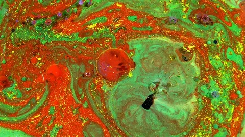 Abstract Ink and Oil Exploding Texture Stock Footage 89251625