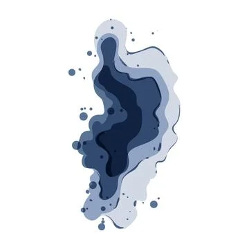 Abstract ink bleeding liquid shape background Stock Illustration