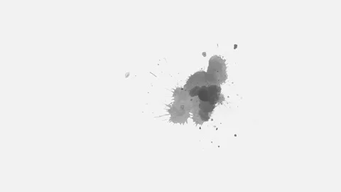Abstract ink blot splatter spreading overlay Stock Footage 217984748