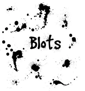 Abstract ink blots Stock Illustration