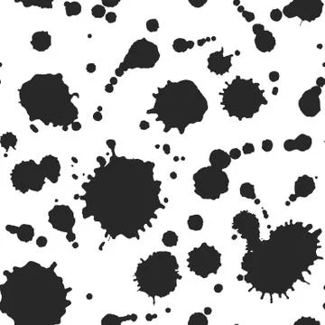 Abstract Ink Blots Pattern Stock Illustration