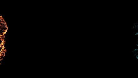 Abstract ink collision on dark background Stock Footage 99015340