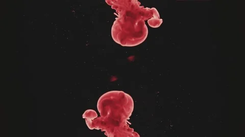 Abstract Ink colour flowing in water Stock Footage 117286315