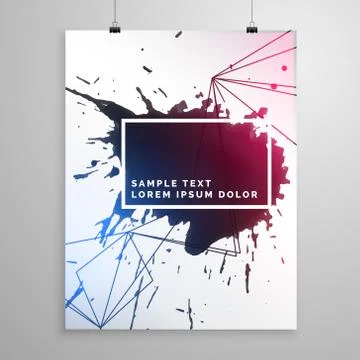 Abstract ink drop flyer poster template 스톡 일러스트