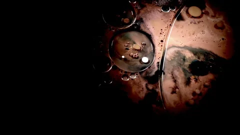 Abstract Ink Drops Bubbles Explode Splash Diffusion Stock Footage 89370316