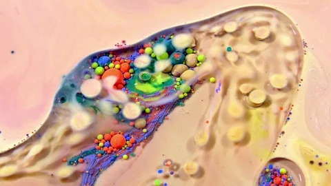 Abstract Ink Drops Bubbles Explode Splash Diffusion Stock Footage 89404423