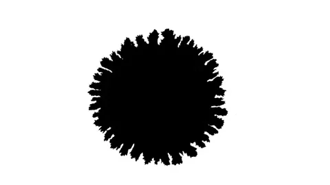 Abstract Ink Drops Spread On Wet Paper Stock Footage 147553233