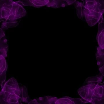 Abstract Ink Frame On Black Background Foto stock