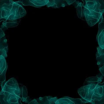 Abstract Ink Frame On Black Background Stock Photos