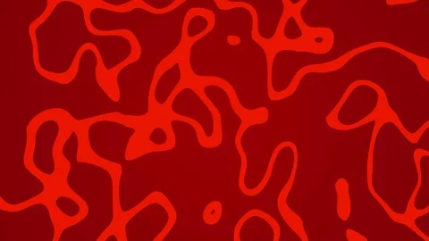 Abstract ink line loop motion background orange red Video stock 70948605