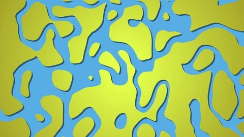 Abstract ink line loop motion background yellow and blue 스톡 동영상 70949031