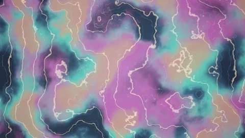 Abstract ink marble fluid motion loop background with contour lines Stock Footage 345970745